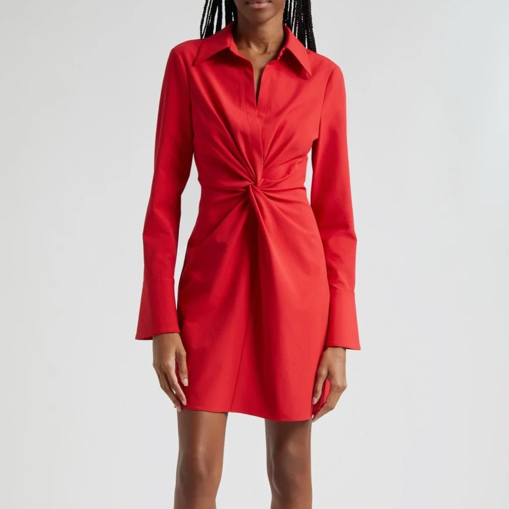 Cinq à Sept McKenna Front Twist Long Sleeve
Mini Shirtdress NWT - Picture 2 of 4